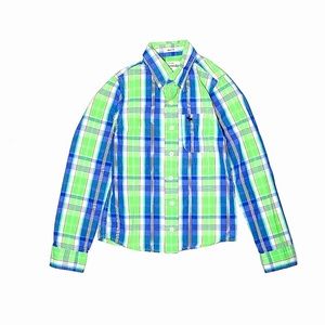 Boys Abercrombie Button Up Plaid (size small) GREAT FOR EASTER!